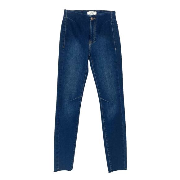Free People We The Free Dark Wash High Waist Skinny Jean Womens 26 - Picture 1 of 5